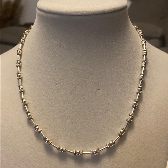 Napier Gold and Silver Beaded Necklace - Picture 1 of 4